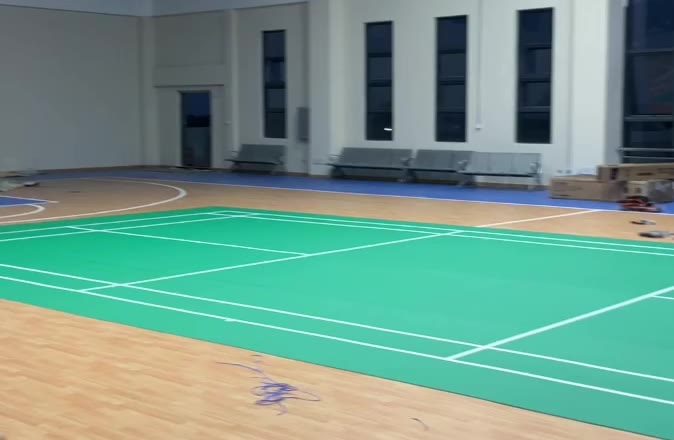 室内羽毛球馆PVC运动地胶